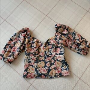 Abercrombie Floral Puff Sleeve Top